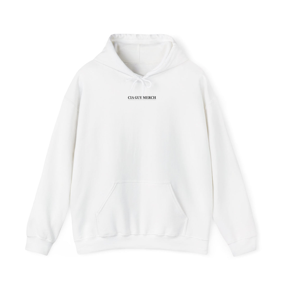 Hoodie — Minimal "CHA GET MERCH" Chest Logo Pullover