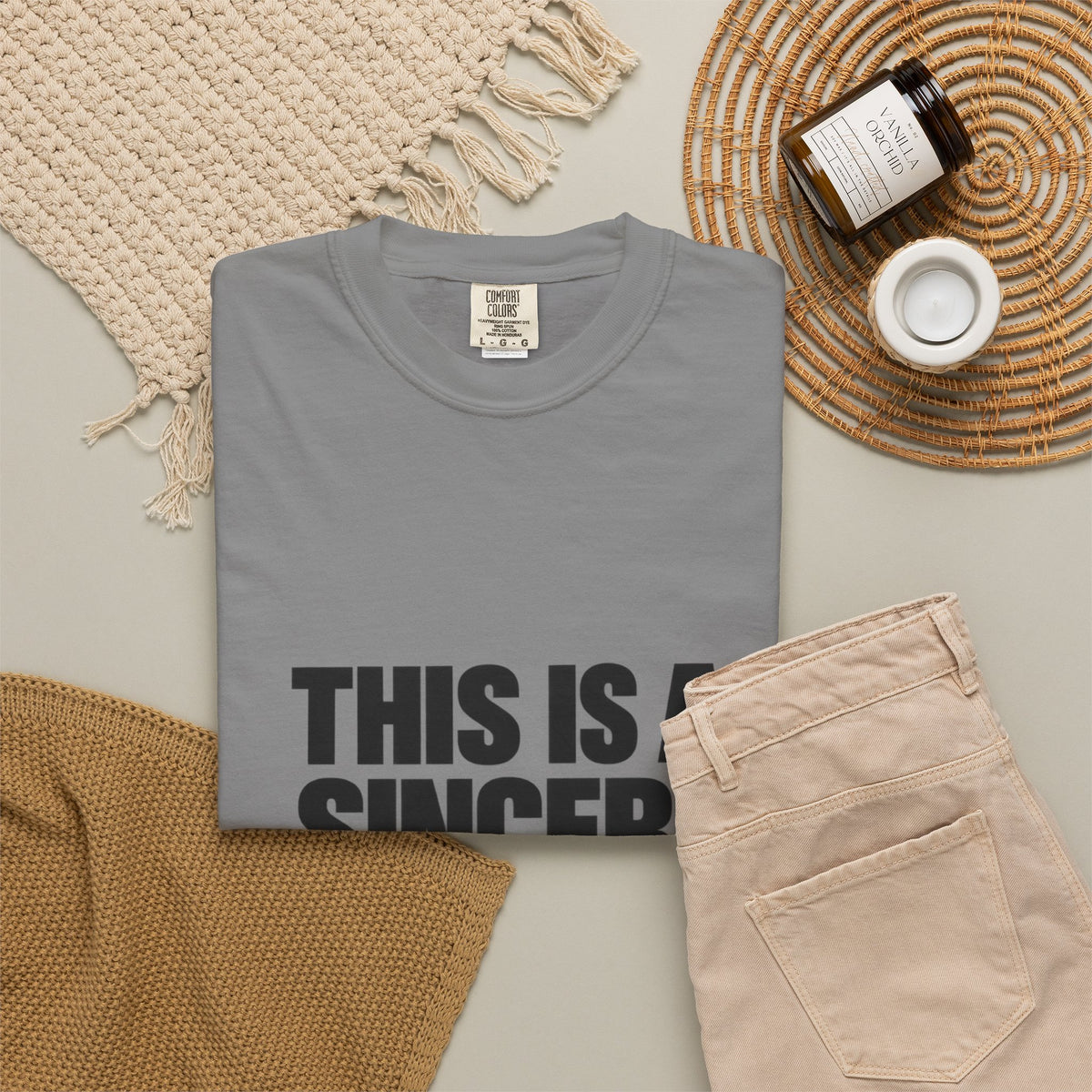 Graphic T-Shirt — "This Is A Sincere Lame-Ass Job" Bold Statement Tee