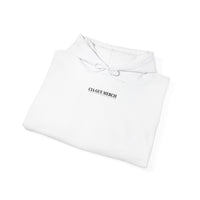 Hoodie — Minimal "CHA GET MERCH" Chest Logo Pullover
