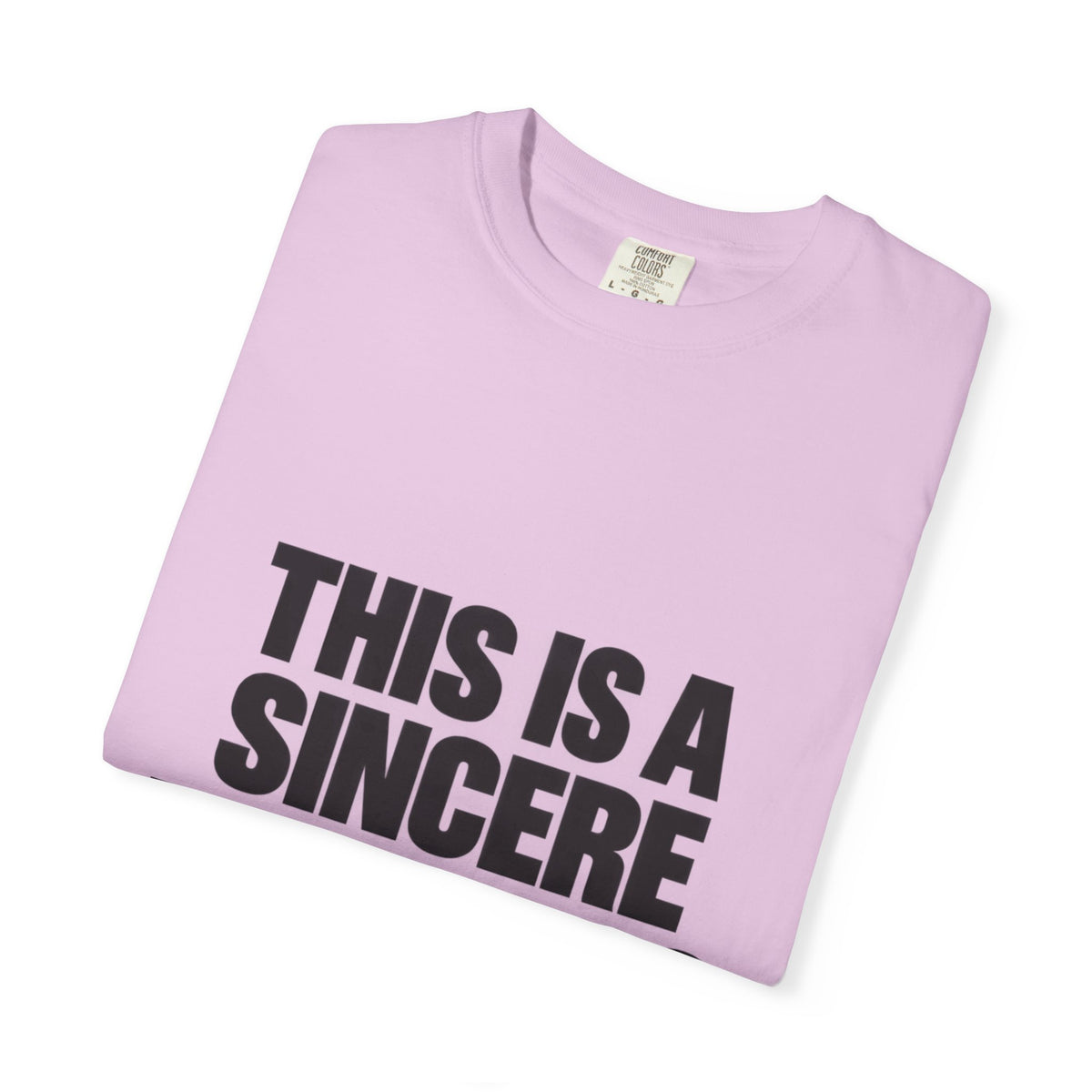 Graphic T-Shirt — "This Is A Sincere Lame-Ass Job" Bold Statement Tee
