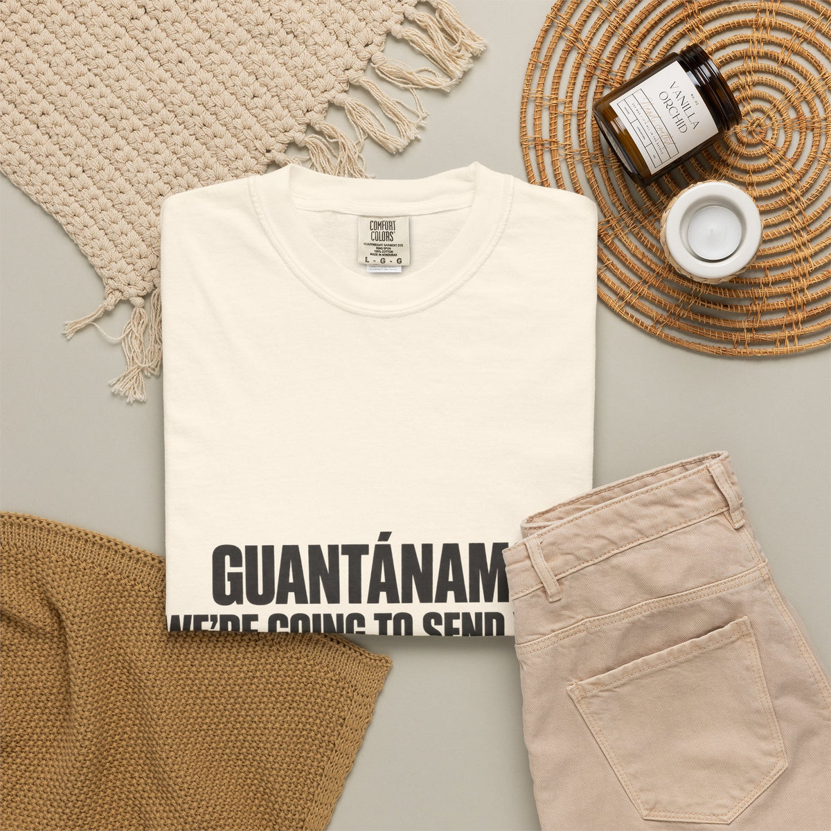 T-Shirt — "GUANTÁNAMO? WE'RE GOING TO SEND YOU TO JERUSALEM" Bold Statement Tee