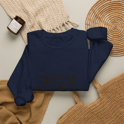 Crewneck Sweatshirt “There’s One Half Exception” – Minimal Graphic Pullover