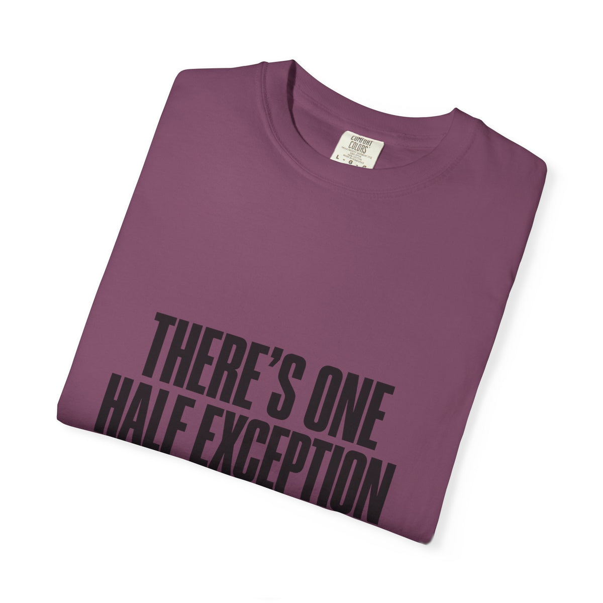 T‑Shirt — "There's One Half Exception" Retro Statement Tee