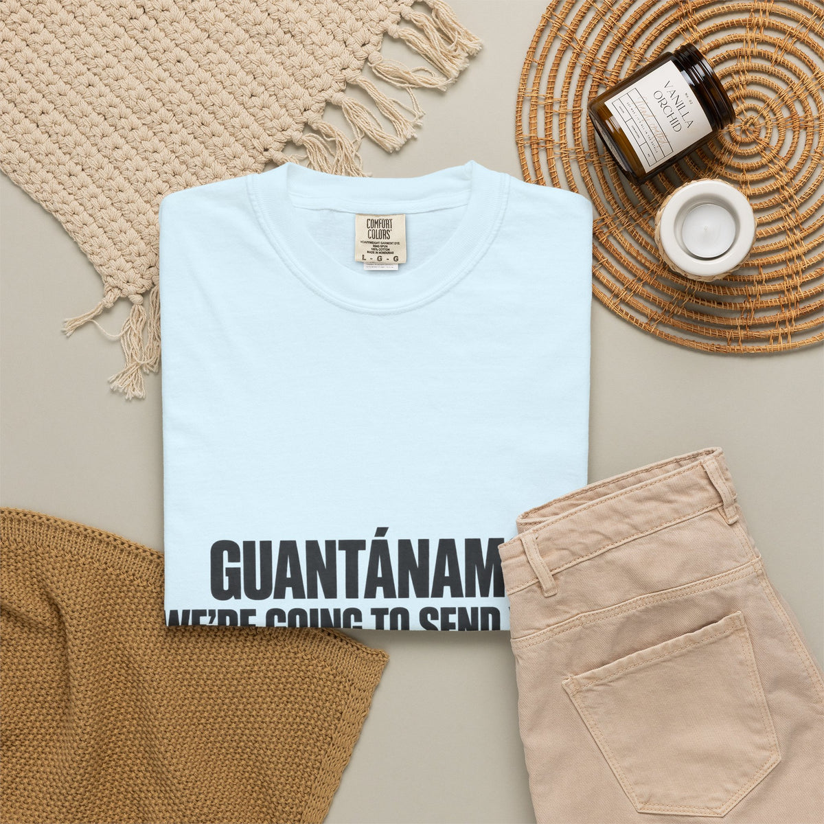 T-Shirt — "GUANTÁNAMO? WE'RE GOING TO SEND YOU TO JERUSALEM" Bold Statement Tee