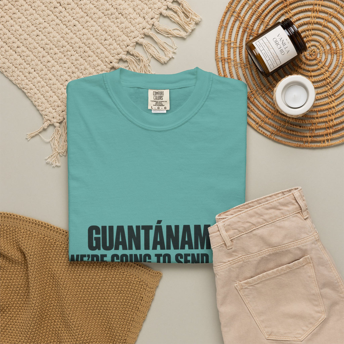 T-Shirt — "GUANTÁNAMO? WE'RE GOING TO SEND YOU TO JERUSALEM" Bold Statement Tee