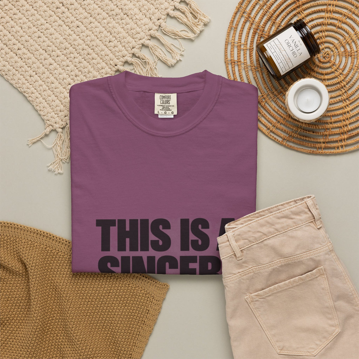 Graphic T-Shirt — "This Is A Sincere Lame-Ass Job" Bold Statement Tee