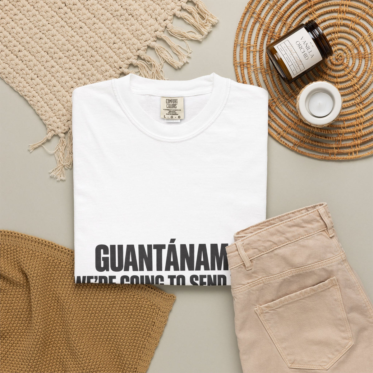 T-Shirt — "GUANTÁNAMO? WE'RE GOING TO SEND YOU TO JERUSALEM" Bold Statement Tee