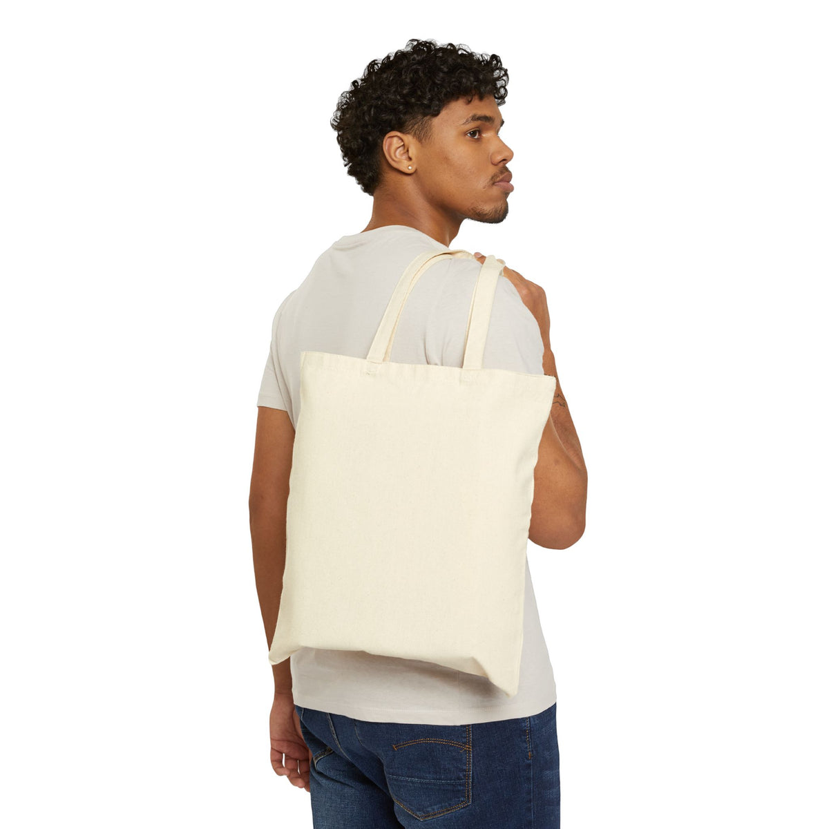 Tote Bag — "There's One Half Exception" Canvas Grocery & Book Tote