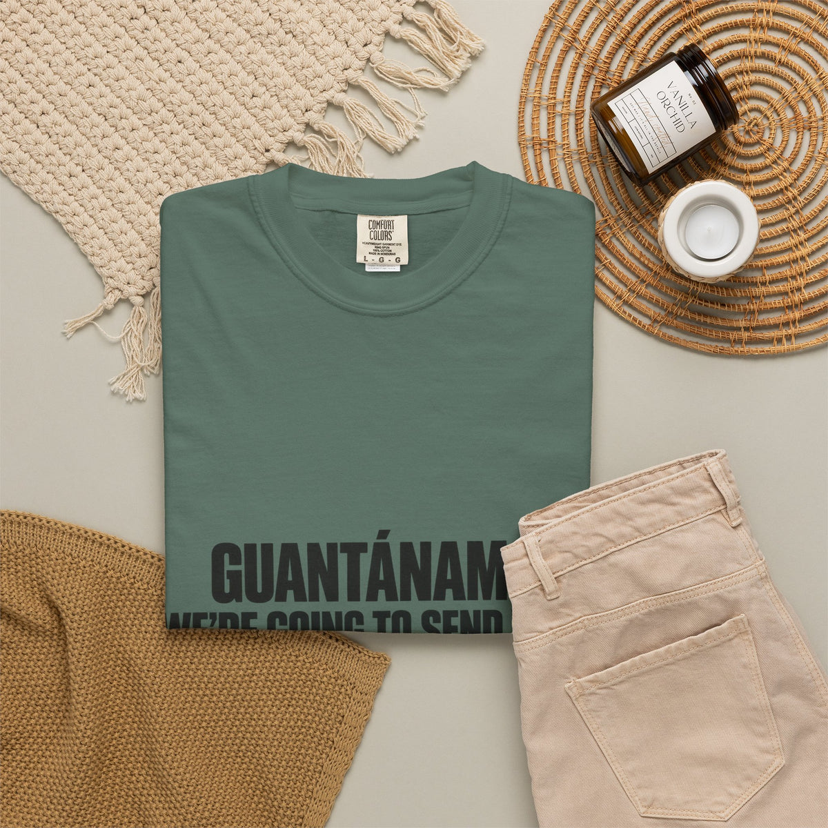 T-Shirt — "GUANTÁNAMO? WE'RE GOING TO SEND YOU TO JERUSALEM" Bold Statement Tee