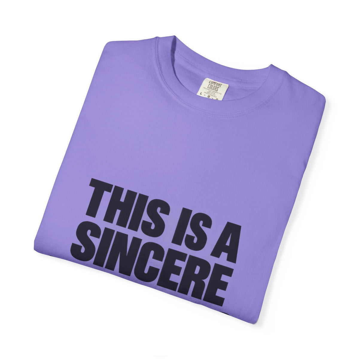 Graphic T-Shirt — "This Is A Sincere Lame-Ass Job" Bold Statement Tee